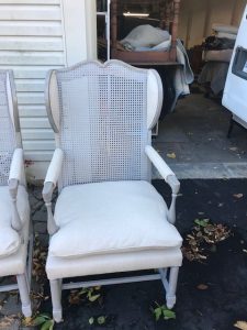 Recaned antique vintage chair repairs at Foxwood Furniture