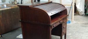 Restored antique roll-top desk