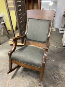 ReUpholstered Rocking Chair Repair